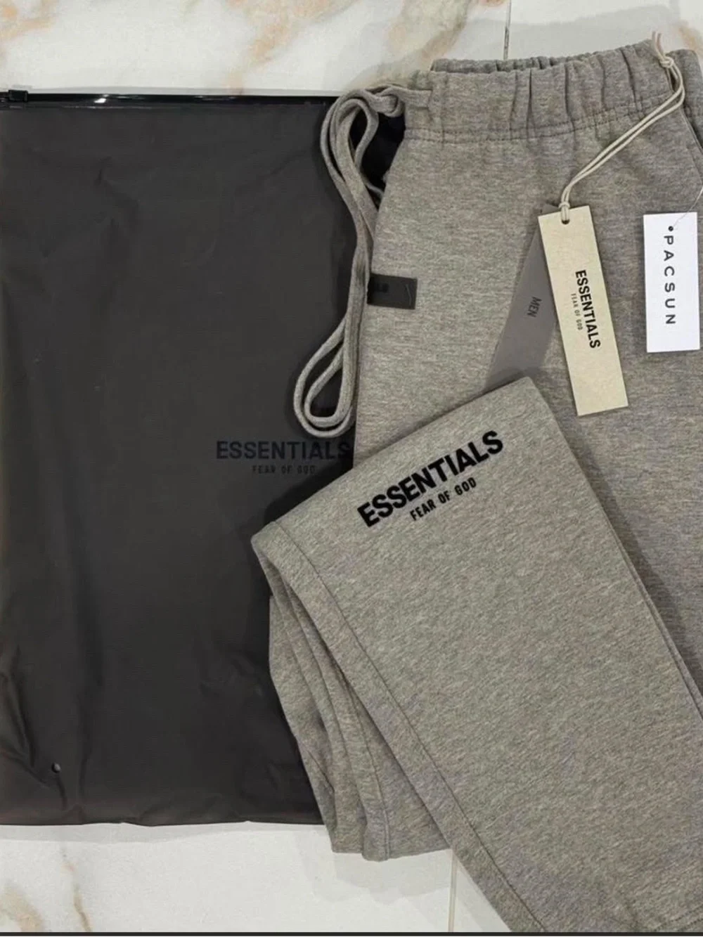 Fear of God ESSENTIALS Men’s Heather Grey Sweatpants
